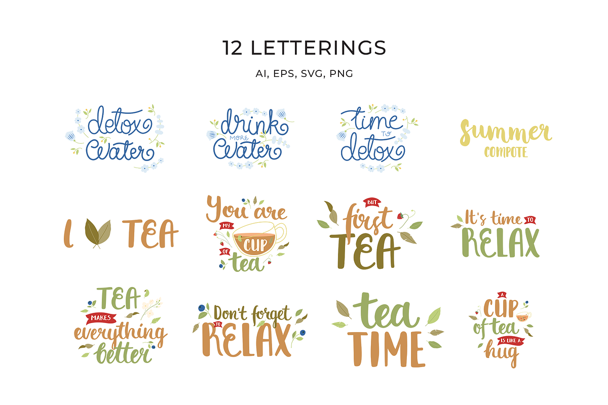 Summer Drinks Clipart, a Seasonal Illustration by Walrus Darya (Photo 3 of 12)