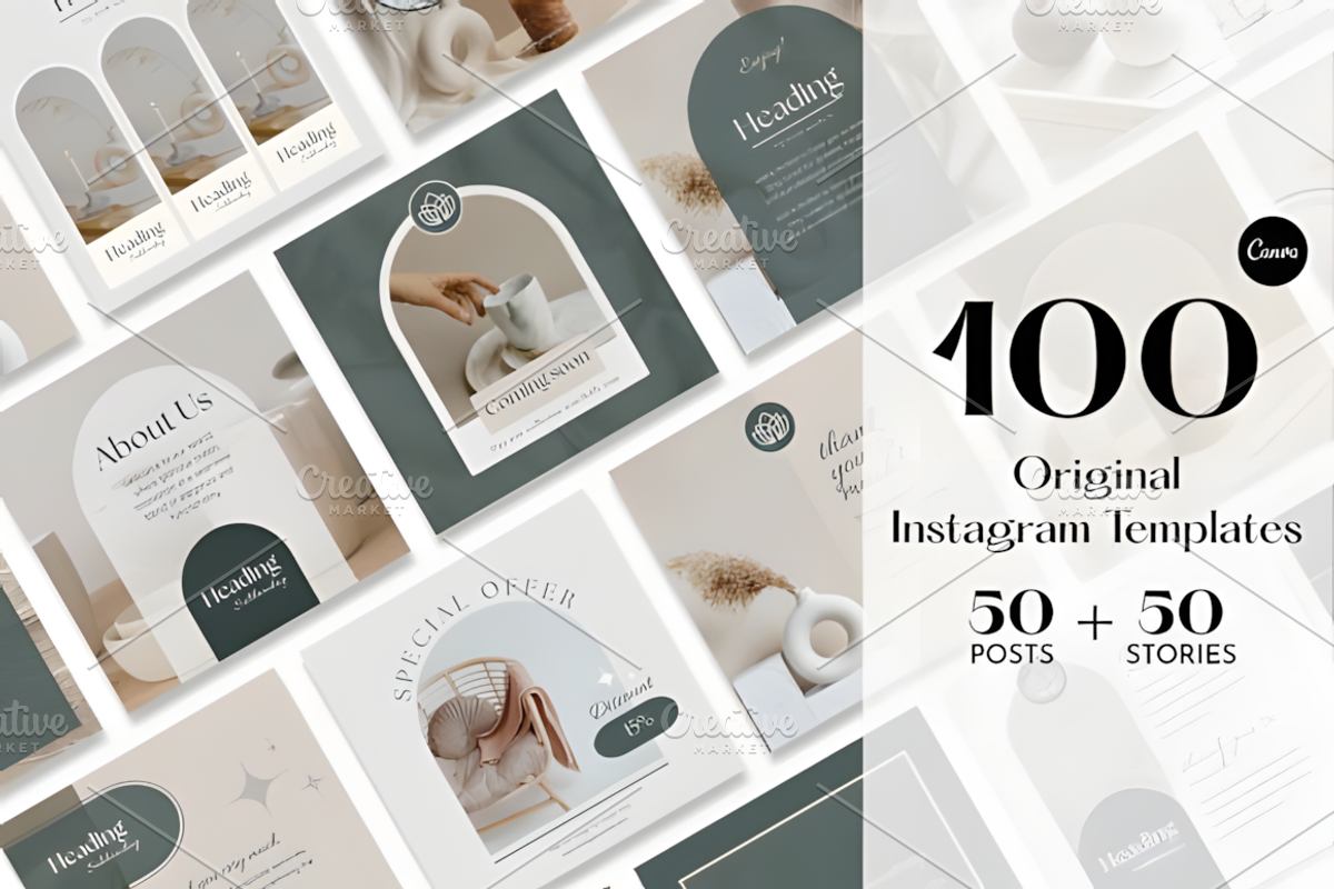 Instagram Posts & Stories Templates, a Social Media Template by Ink Gallery (Photo 1 of 5)
