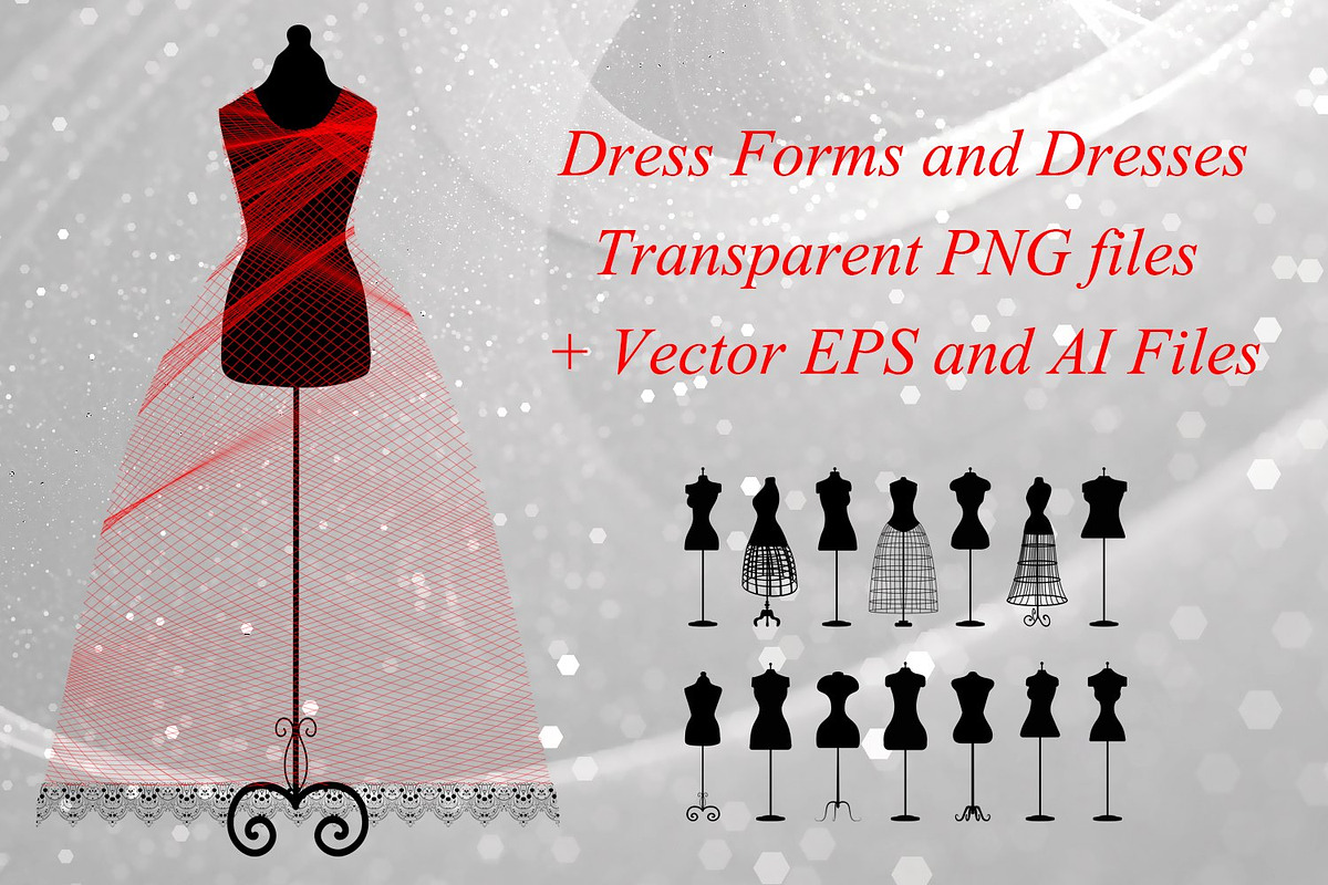 Dress Forms and Dresses, an Object Illustration by Kseniya-Omega (Photo 1 of 6)