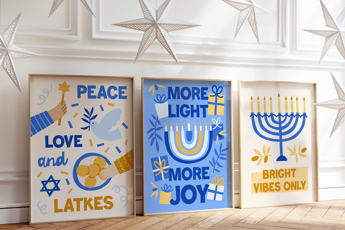 Hanukkah Cards, Patterns, Clipart, an Object Graphic by ArtFM (Photo 3 of 11)
