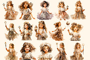 Christmas star Victorian little girl, a Person Illustration by Hello My Print (Thumbnail 4 of 7)