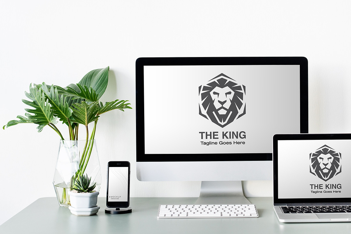 Bold Lion Logo Design Template preview 6