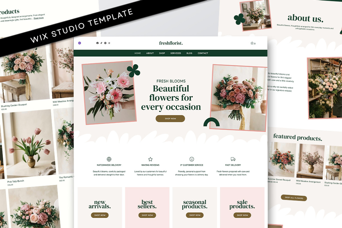 Wix Studio Florist, a Wix Template by Template Twist Shop (Photo 1 of 9)