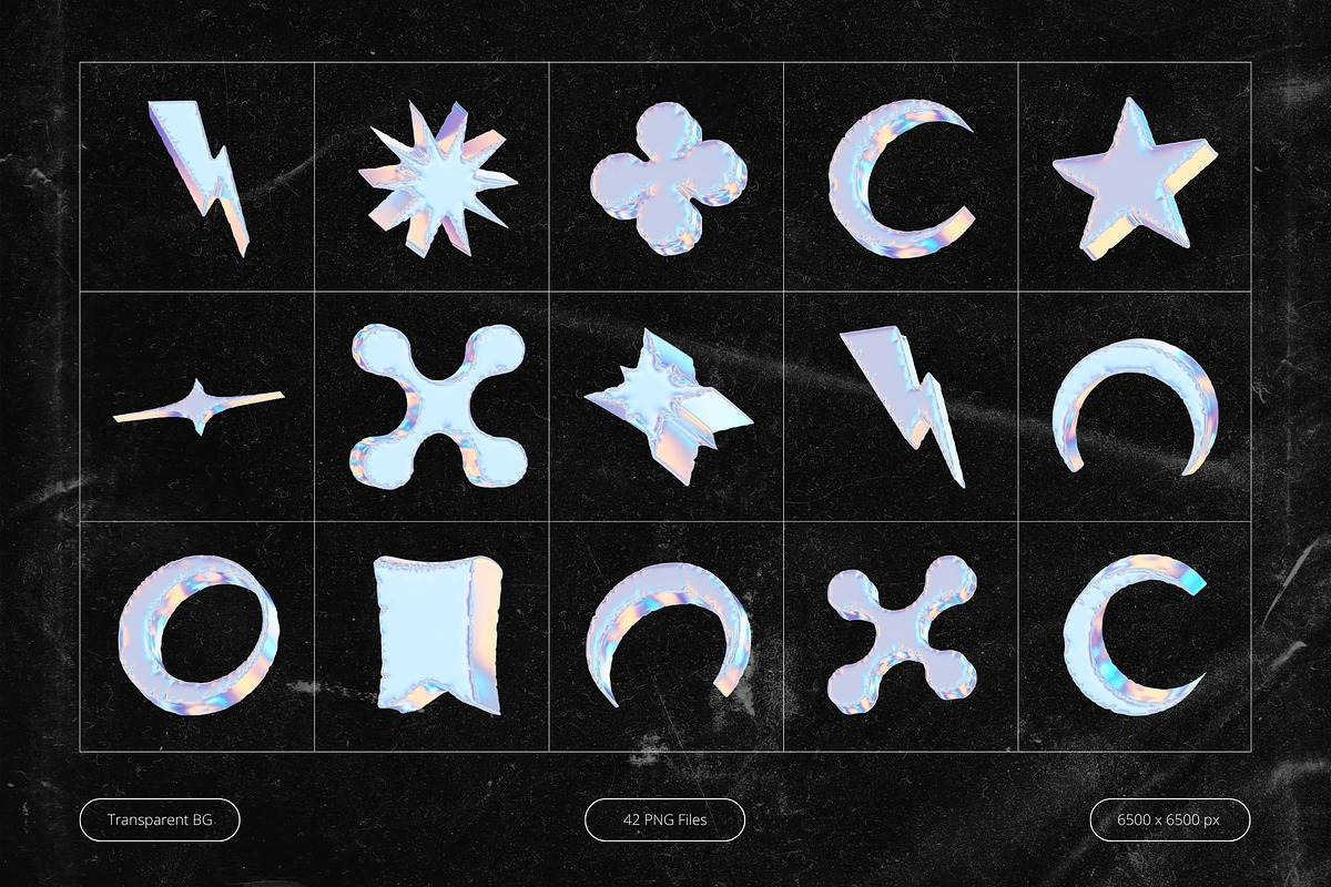 Y2k Iridescent Shapes, an Object Graphic by Design Studio (Photo 4 of 4)