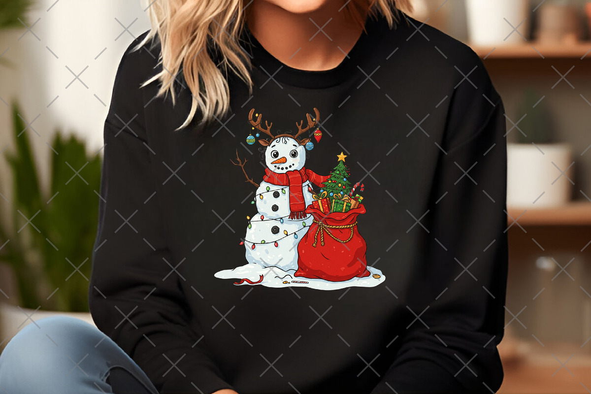 Funny snowman png, Christmas snowman, an Illustration by Craft Nest (Photo 2 of 6)