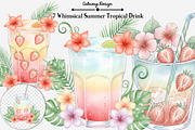 Whimsical Summer Tropical Drink clip, an Illustration by GatewayDesign (Thumbnail 3 of 3)