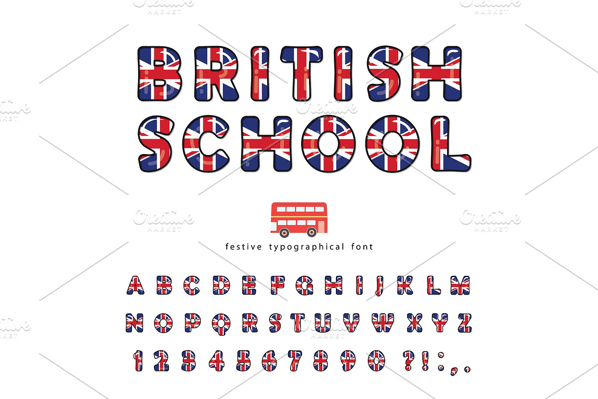 British school font. Great Britain, a Sans Serif Font by cutelittlethings