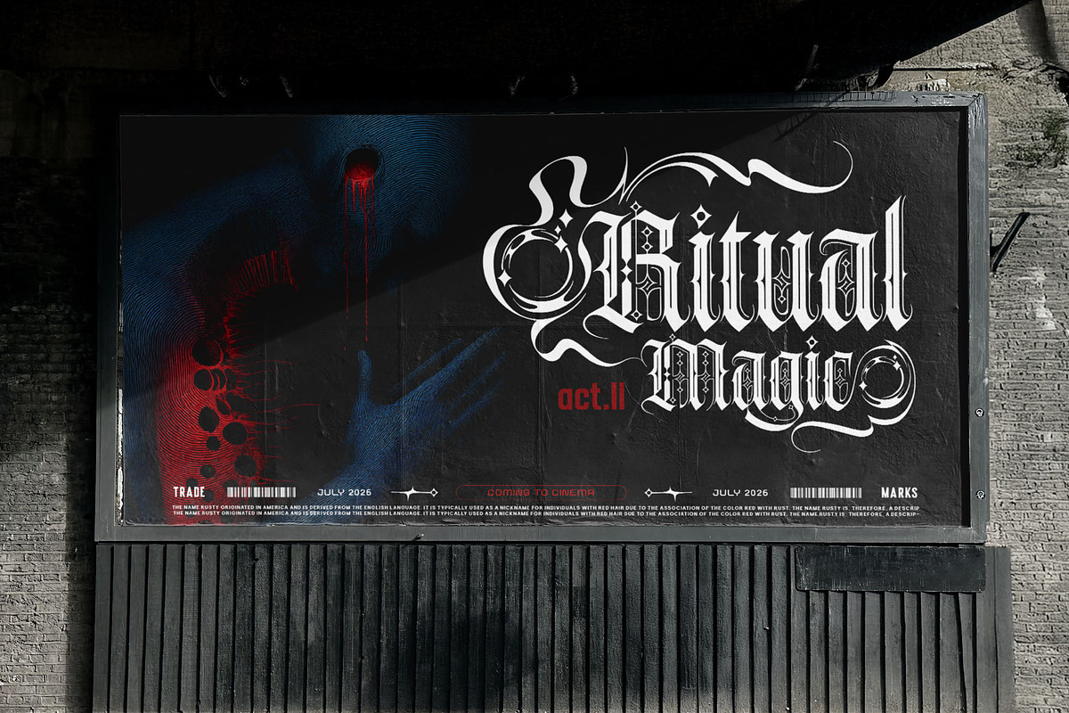 Dark Ritual Typeface, a Blackletter Font by alit design (Photo 17 of 20)