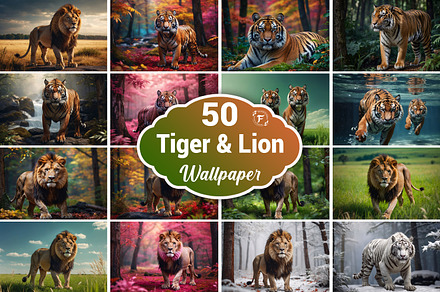 Wild Animals Wallpaper, a Wallpaper Graphic by Forhadx5
