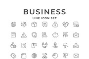 Set line icons of business, an Outline Icon by motorama (Thumbnail 1 of 2)
