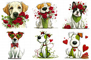 Watercolor Valentine Dog Clipart, an Illustration by Daily.Designs (Thumbnail 4 of 5)