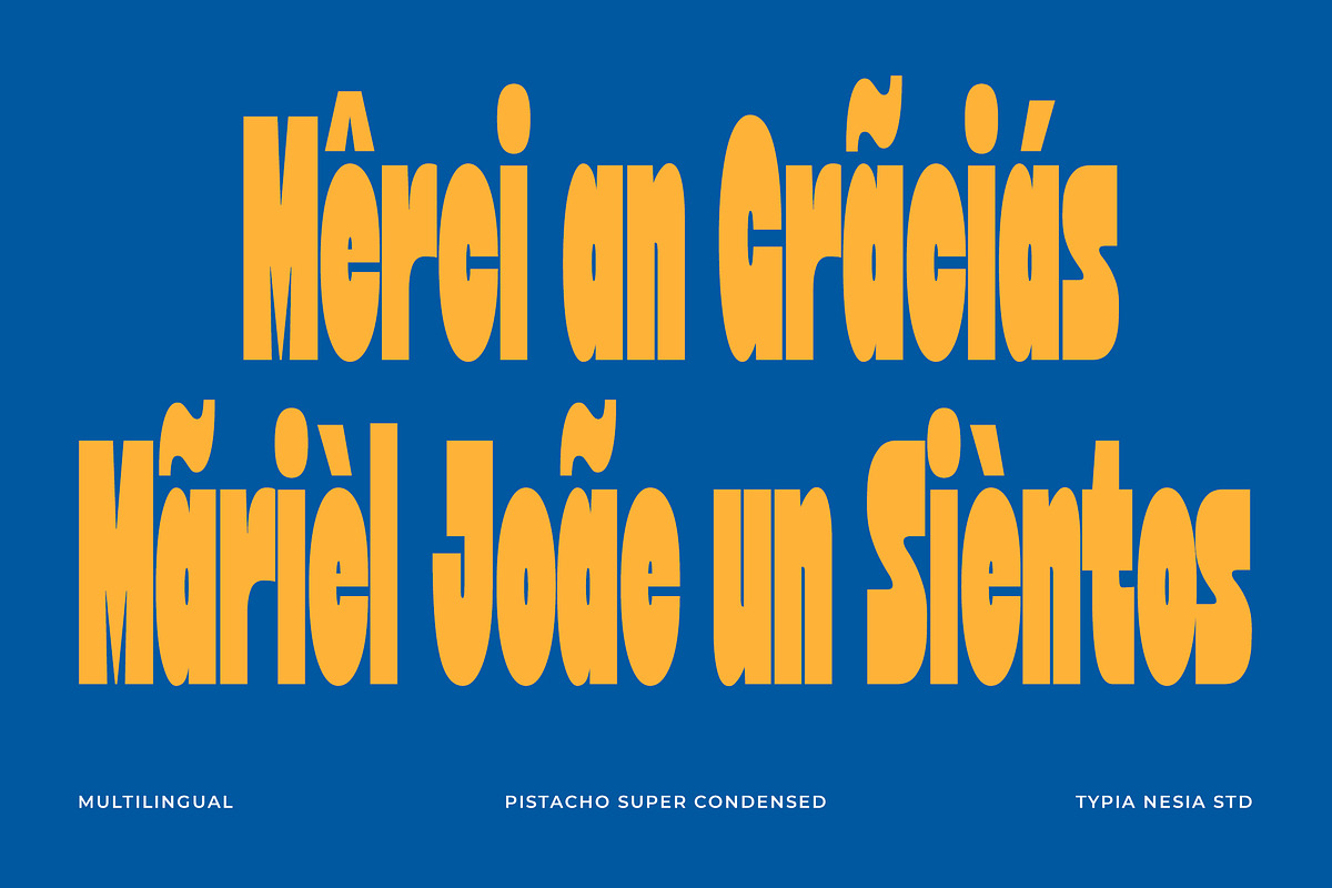 Pistacho - Bold Super Condensed Font, a Sans Serif Font by Typia Nesia (Photo 3 of 11)