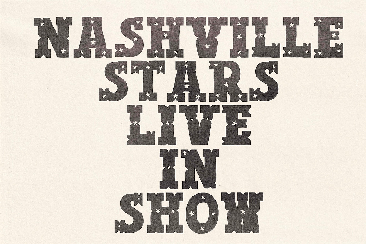 ShowBill Hand Drawn Western Font, a Slab Serif Font by Madeline ODonoghue Design (Photo 5 of 10)