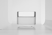 Cream Jar On Glass Mockup, a Packaging Mockup by Qaleb Studio (Thumbnail 2 of 2)