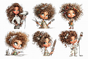 Hairdresser Girl Clipart, an Illustration by Libby Wishes (Thumbnail 6 of 8)