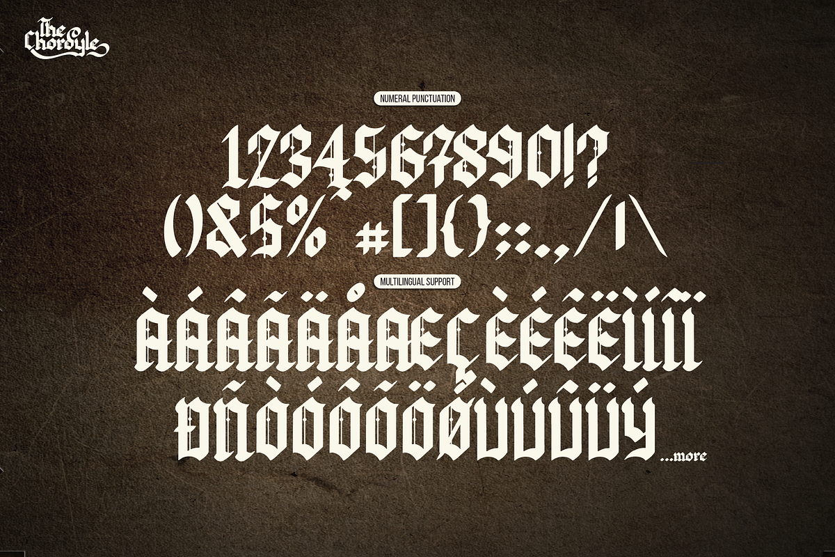 The Chordyle | Blackletter Font, a Blackletter Font by Denustudios (Photo 12 of 12)