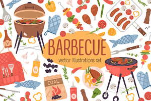 Barbecue Tools And Food Set