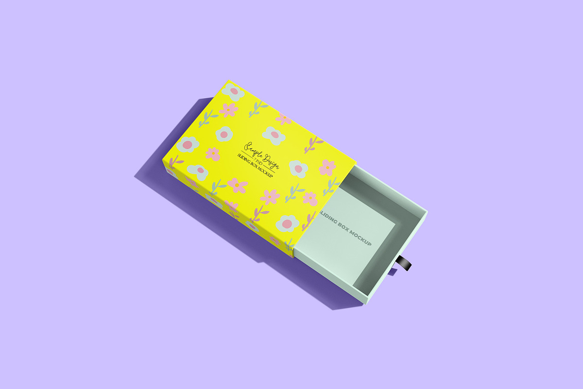 Slim Rectangular Drawer Box Mockup, a Packaging Mockup by Sheikhadesign (Photo 10 of 12)