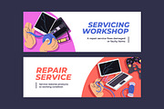 Electronics repair set, ad templates, a Technology Illustration by PaperTrident (Thumbnail 2 of 10)
