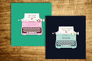 Two Love Postcards Typewriters, a Work Illustration by lavinialorena (Thumbnail 1 of 5)