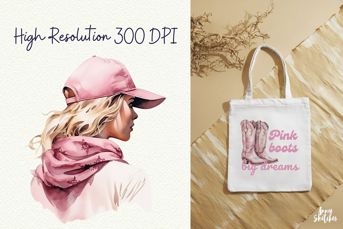 Pastel Western Clipart, an Object Graphic by Anna Design Studio (Photo 6 of 10)