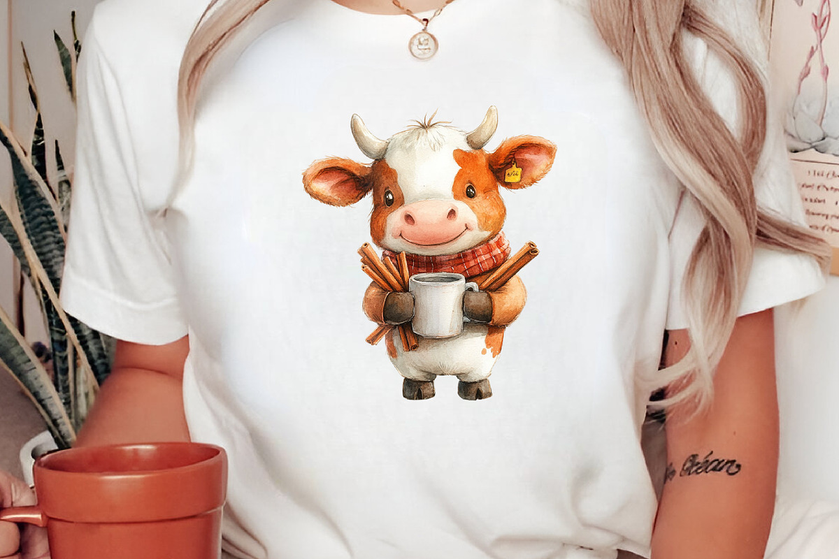 Autumn Highland Cow Clipart Bundle, a Seasonal Illustration by Canvas Craft (Photo 7 of 8)