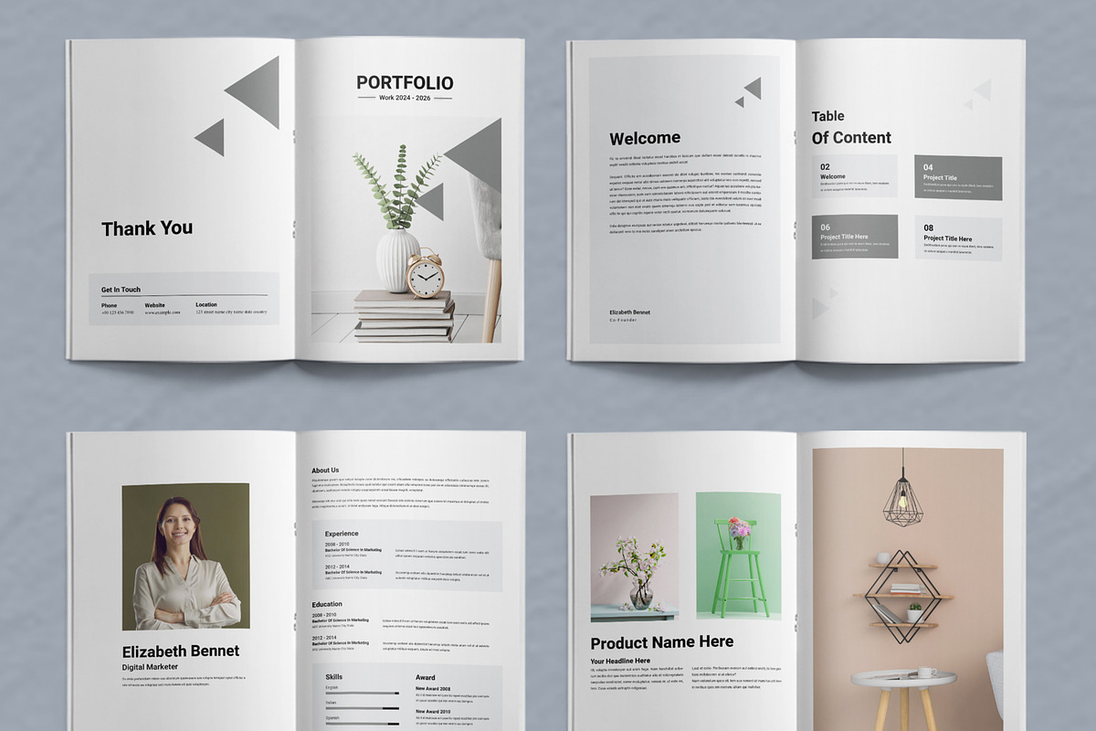 Clean and Modern Portfolio Layout, a Magazine Template by ContestDesign (Photo 2 of 3)
