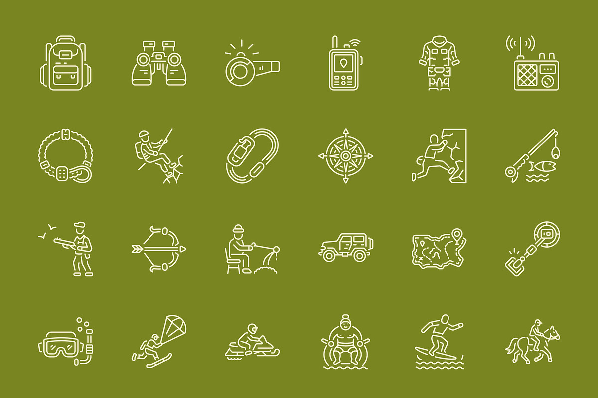 Adventure and Exploration Icon Set, an Outline Icon by Prosymbols (Photo 7 of 8)