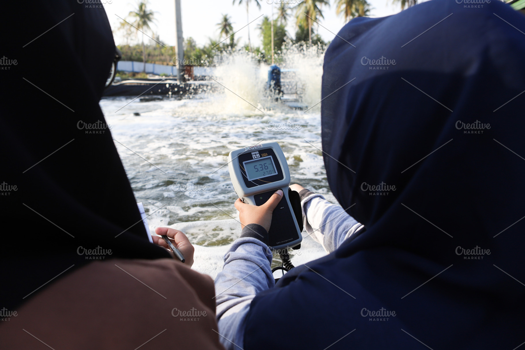 Water Quality Testing in Aquaculture, a Technology Photo by bastera