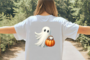 Cute Fall Halloween Ghost Clipart Bu, an Illustration by CrexoraLab (Thumbnail 4 of 5)