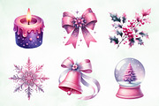 Purple and Pink Christmas Clipart, an Illustration by Creative Art (Thumbnail 2 of 6)