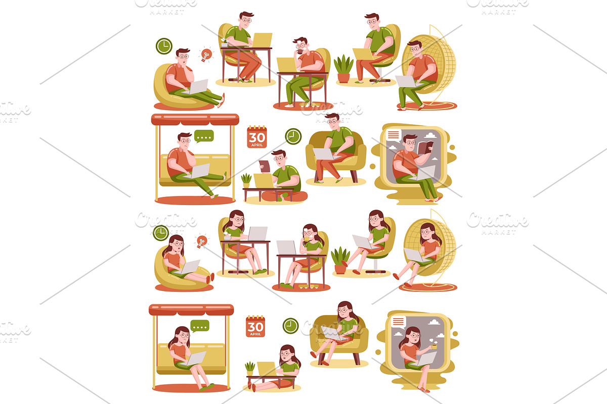 Worker Big Bundle Vector Ilustration, an Object Graphic by MEDZ (Photo 6 of 10)