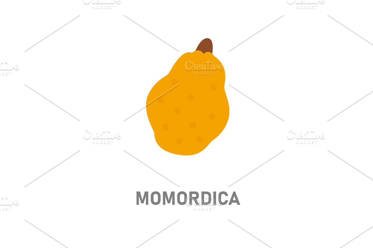 Momordica tropical fruit. Bitter, a Food Illustration by GraphiShop