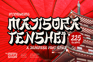 Majisora Tenshei Bold Japanese Font, a Handwritten Font by Ronny Studio