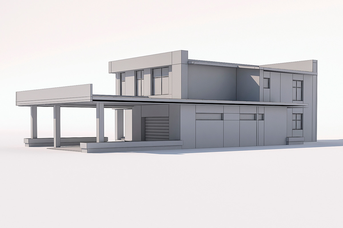 Modern country house, an Architecture 3D Model by profdesign (Photo 9 of 10)