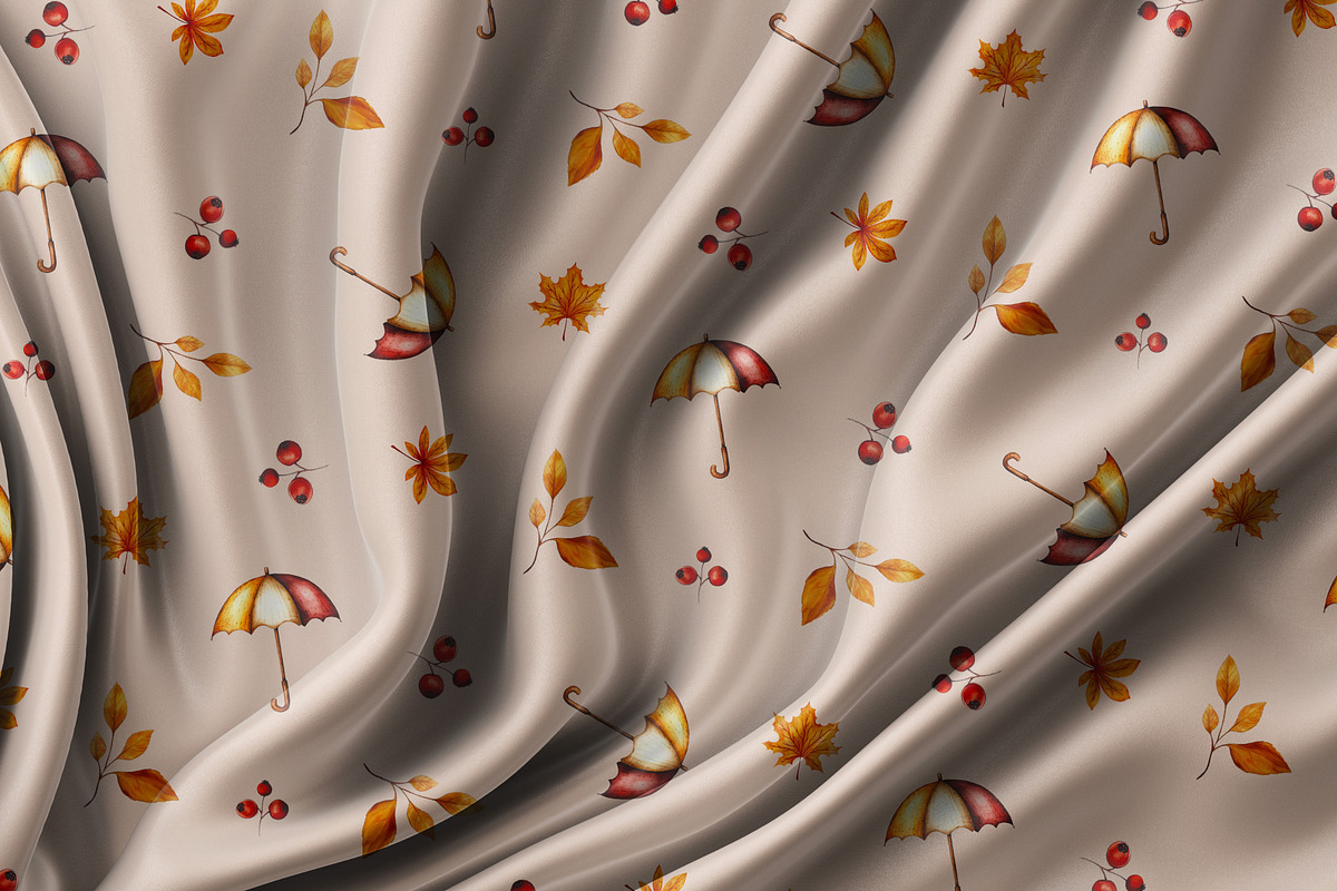 Watercolor Autumn Backgrounds Pack, a Pattern Graphic by ZabolotnaArt (Photo 4 of 7)