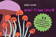 Grainy Surreal Mushrooms set, a Decorative Illustration by Paper Cherry (Thumbnail 2 of 12)