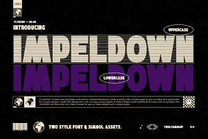 Impeldown Display Font & Symbols