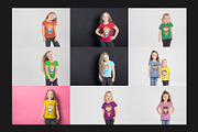 111 Kids T-Shirt Mock-Up Set, a Shirt Mockup by Freeman Studio (Thumbnail 7 of 24)
