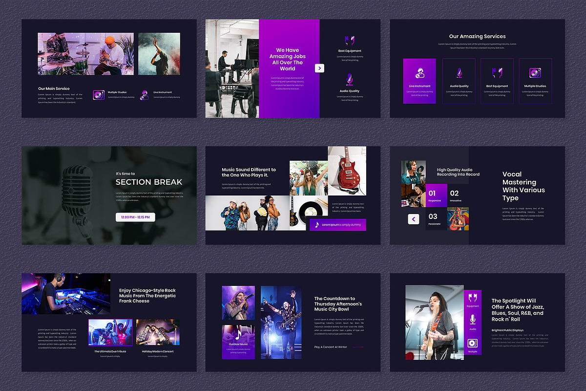 Spotlight – Music Event PowerPoint