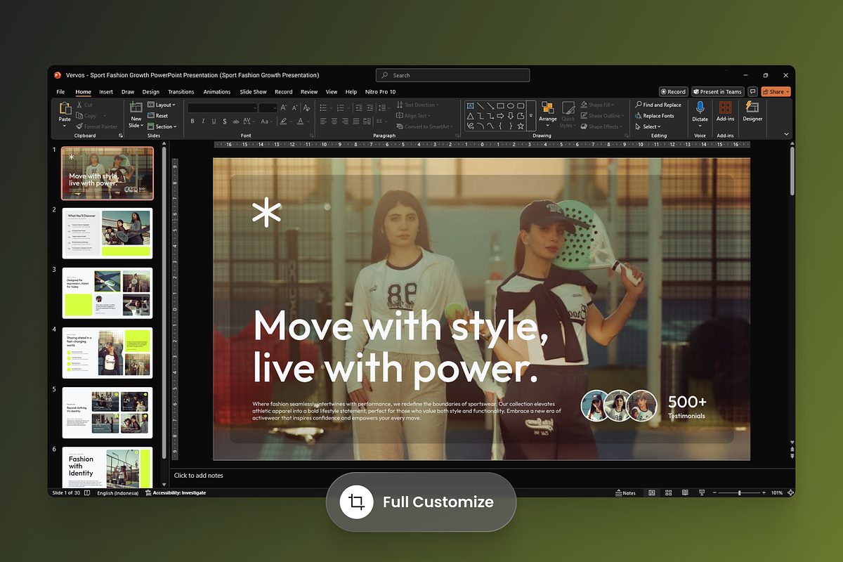 Sport Fashion Growth PowerPoint, a Presentation Template by SLAB! Design (Photo 3 of 6)