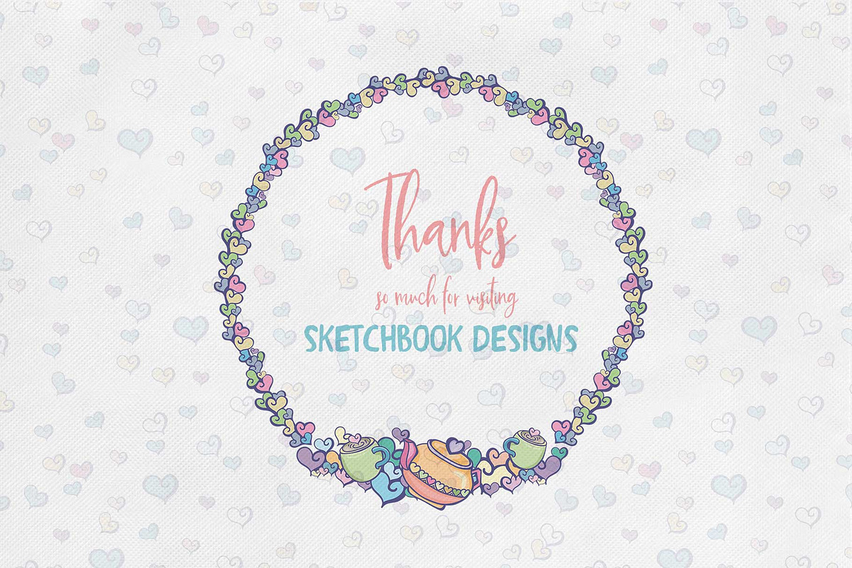 Teapots & Teacups Design Set, an Illustration by Sketchbook Designs (Photo 13 of 13)