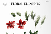 Christmas Graphics, floral cliparts, a Texture Illustration by ollalya (Thumbnail 12 of 15)