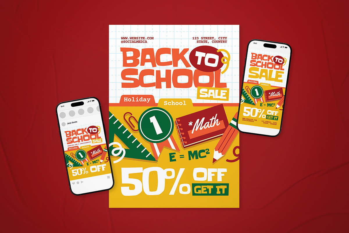 Back to School Promotion Flyer Set, a Flyer Template by The Good Store (Photo 1 of 2)