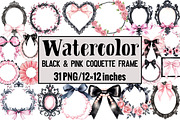 Black & Pink Coquette Frame, an Illustration by Design Market (Thumbnail 1 of 3)