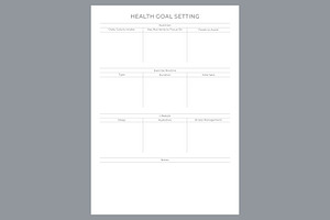 Health Goal Setting Planner