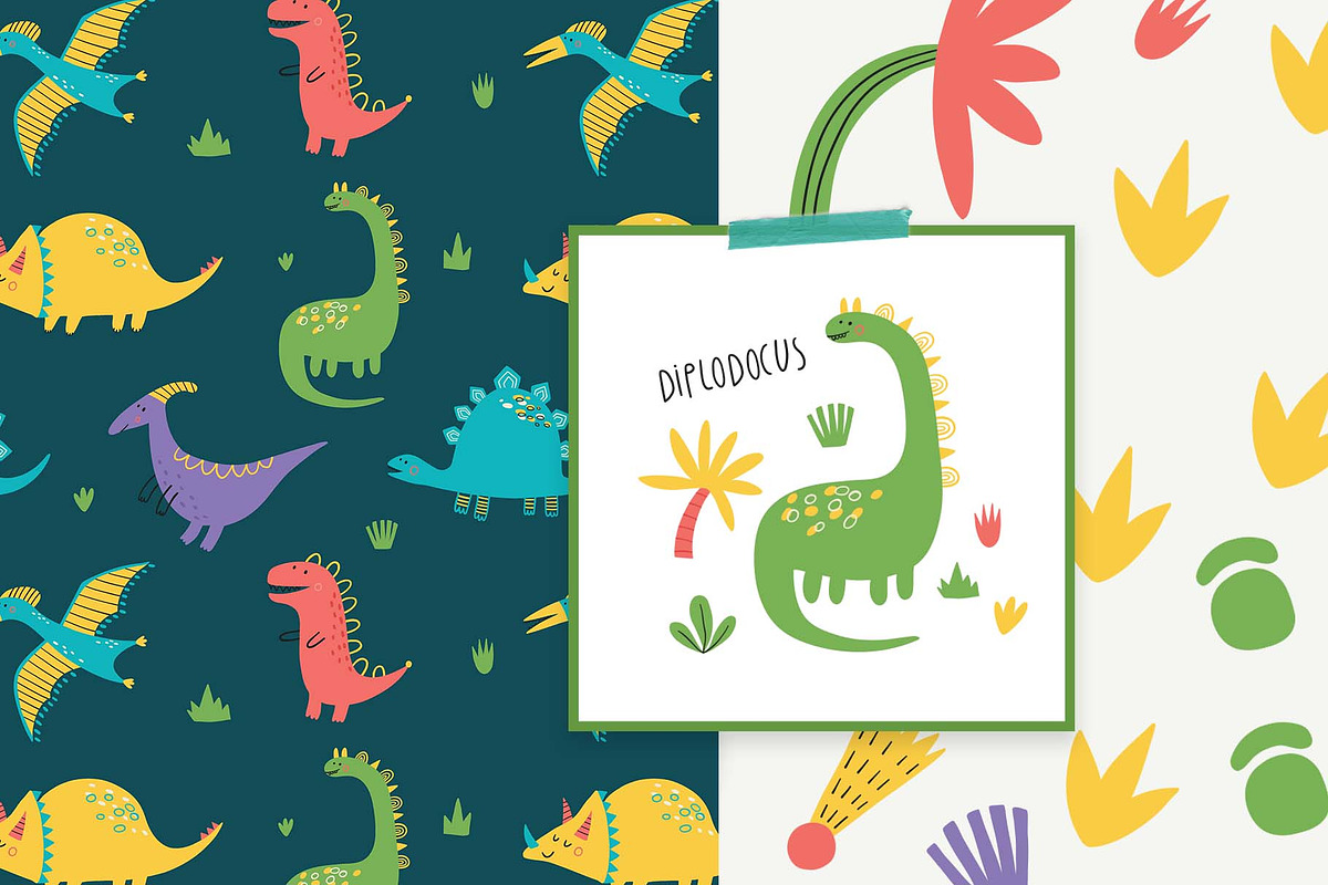 Little Dinosaurs | 100% hand drawn, an Animal Illustration by Irina Ostapenko (Photo 6 of 9)