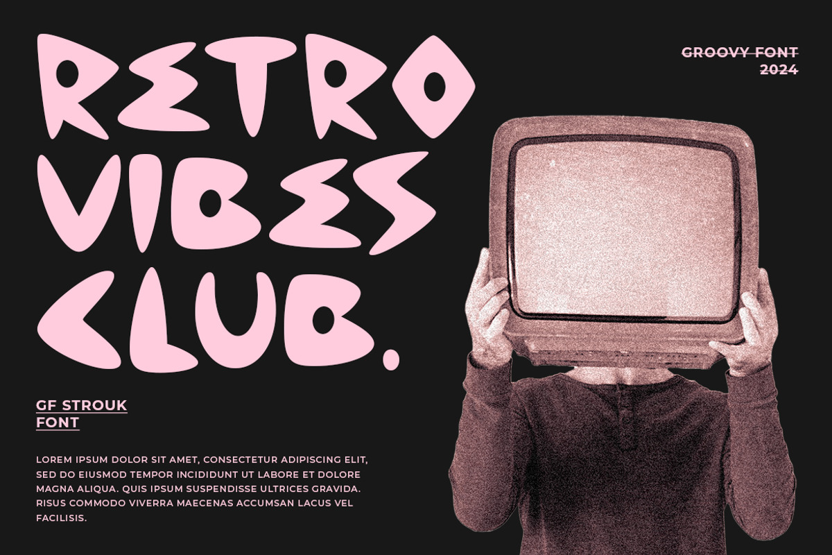 GF Strouk - Display Font, a Font by GroovyFontCo (Photo 5 of 8)