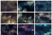Landscape & Seamless Galaxy Textures, a Background Graphic by by creative paper (Thumbnail 13 of 16)