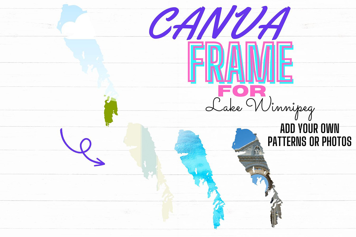 Lake Winnipeg Canva Frame Digital, a Templates & Theme by DigitalDesignsLaura